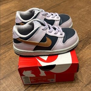 Toddler Kids Nike Dunk Low Thunder Blue Metallic Cooper